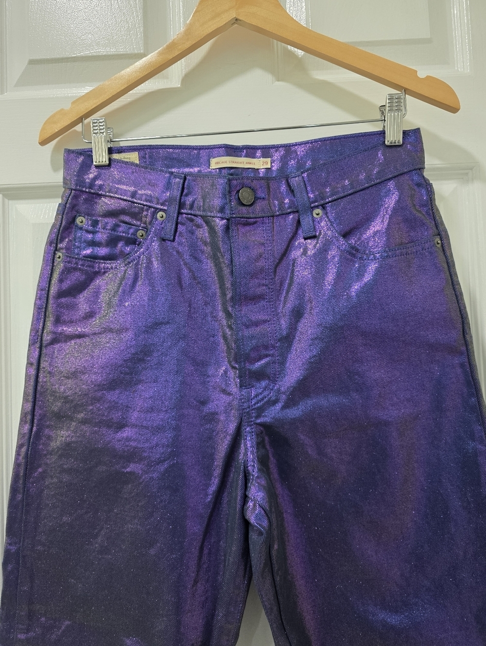 LEVI'S® Ribcage Straight Ankle Jeans Purple Size 29 - Picture 5 of 15